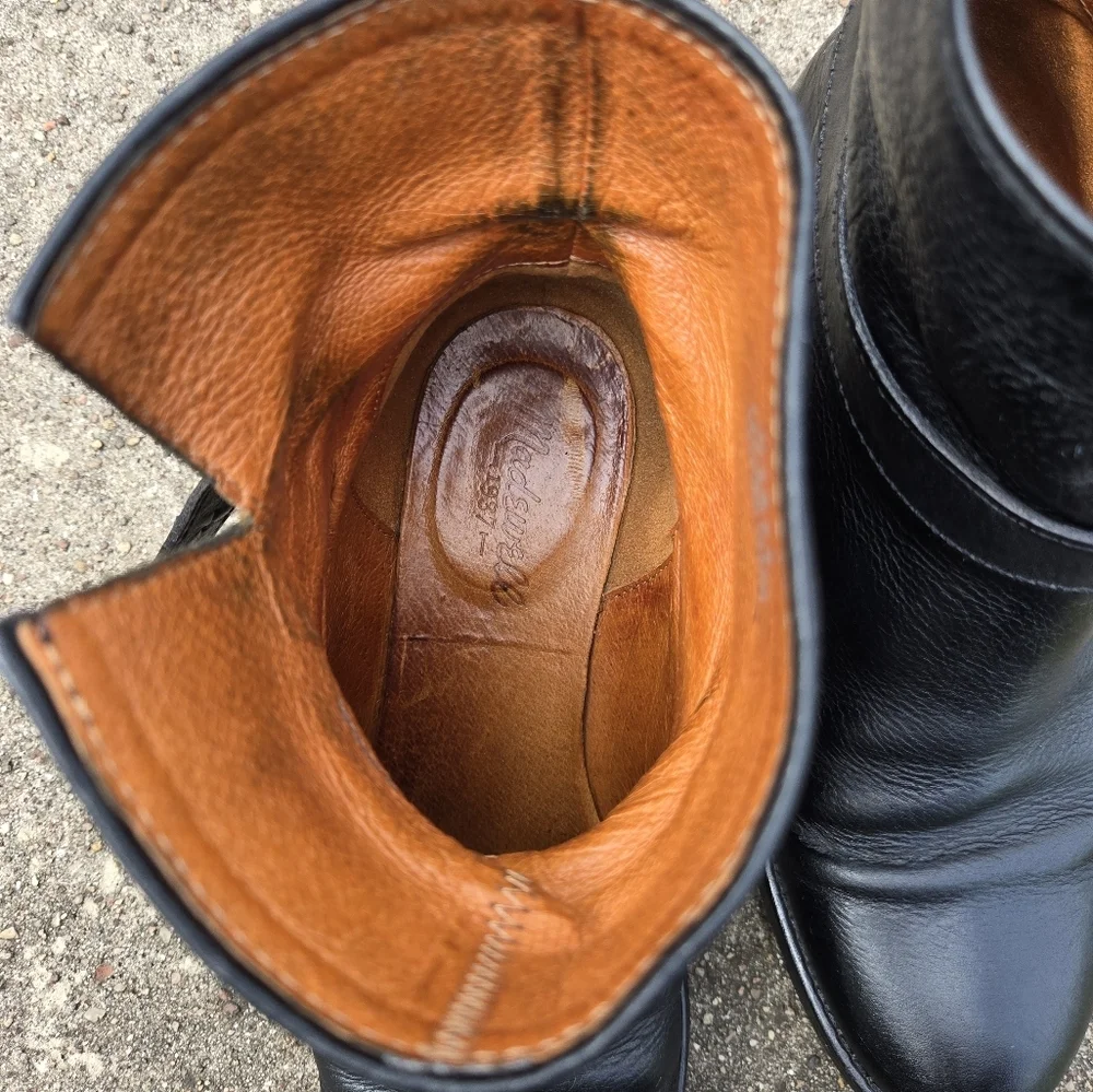 Madewell Black Leather Boots - Size 6 - Picture 6 of 7